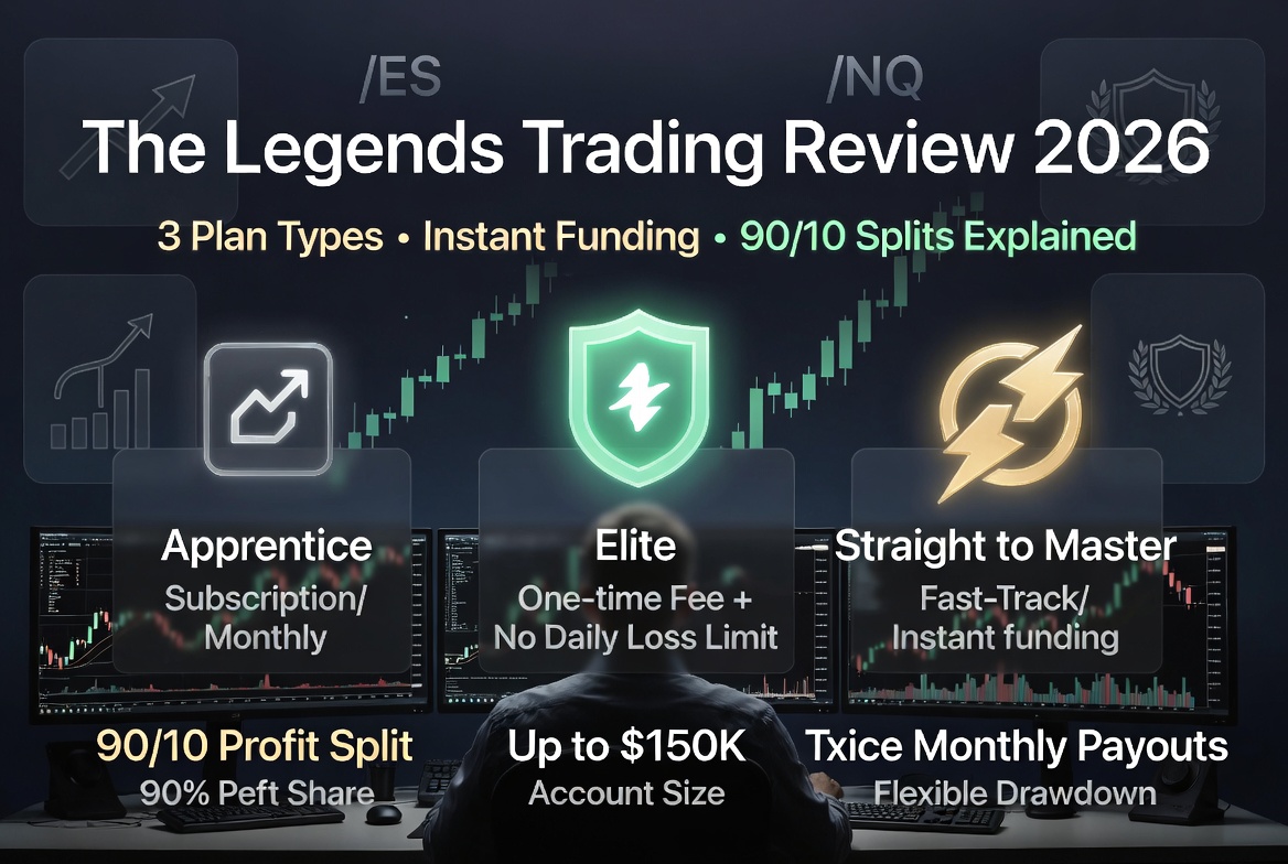 The Legends Trading Review 2026: 3 Plan Types, Instant Funding & 90/10 Splits Explained